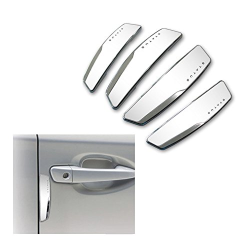 Status 4Pcs High Glossy Car Slim Door Edge Guards Bumper Protector Trim Guard for Motors Auto Vehicle (White)