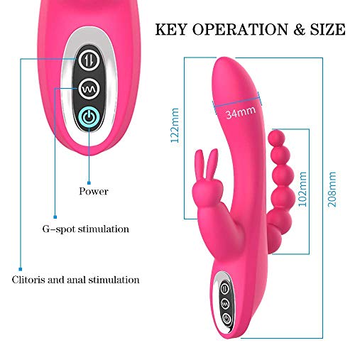 Minnhong-3-in-1-Vibratori-Sessuali-per-Donna-Punto-G-Rabitt-Vibrante-Stimolatore-anale-Clidoride-Vibratore-Donna-Sessuale-USB-Ricaricabile-Doppio-Motore-7-modalita-di-Vibrazione