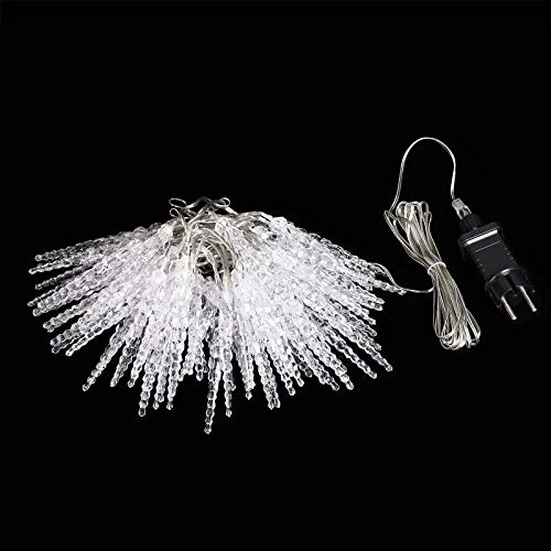 Monzana Kerstverlichting 80 LED Ijspegels 5m IP44 Binnen Buiten Kerstversiering Lichtsnoer Koudwit - Afbeelding 3