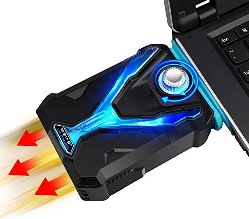 Laptop Cooling Pad ICE COOREL Laptop Cooler Fast Dropdown CPU Temperature Smart Laptop Cooling Pad Powerful Wind Fans LED Light for 12-17 inch(Led Light Version)