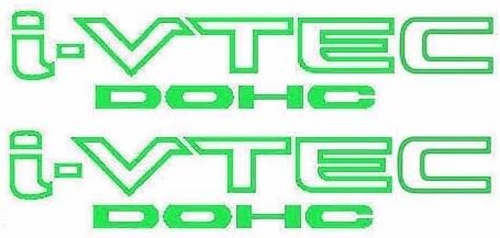[#298] Two2 Neon Green HONDA I-VTEC DOHC Car Decal Vinyl Window Wall Sticker JDM
