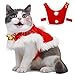 Pet Christmas Cloak Costume with Bells Soft Thick Fabric Pet Clothes Apparel Outfit Dress-up for Puppy Kitten Small Cats Dogs (S)