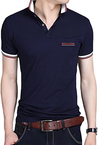 Men's Casual Golf Polo Shirts Athletic Long Sleeve T Shirt