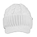 Newsboy Cable Knitted Hat with Visor Bill Winter Warm Hat for Women in Black, Charcoal, Dark Brown, Hot Pink, Red, White (White)