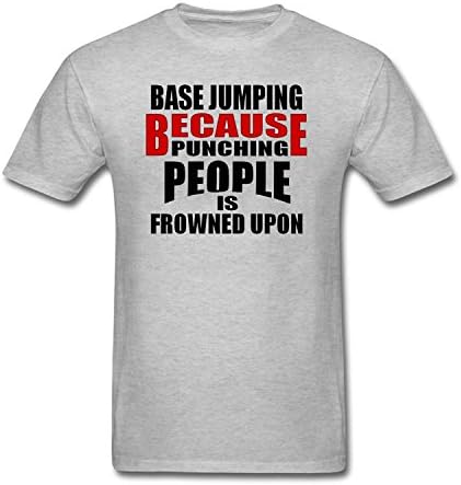 SYBING Men's Base Jumping Because Punching People Is Frowned Upon T-Shirt