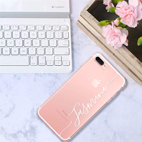 Personalized Name Phone Case for iPhone XS Max XR X 10S 10R 10 8 Plus 7 6s 6 SE 5s 5 Crystal Clear Slim Flexible Soft TPU Rubber