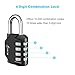 Combination Locks, Losecu 4 Digit Combination Padlock for School Gym Sports Locker, Fence, Toolbox, Case, Hasp Storage, 2 Packs, Black