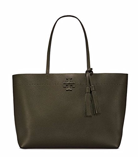 Tory burch pebbled leather mcgraw tote (boxwood/navy)