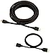 Amazon Basics High-Speed HDMI Cable, A Male to A Male, 18 Gbps, 4K/60Hz, Black - Set of 2 (3 Feet and 15 Feet)