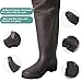 OXYVAN Waders Waterproof Lightweight Fishing Waders with Boots Bootfoot Hunting Chest Waders for Men Women (Small, Brown)