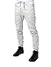 JD Apparel Mens Slim Fit Drawstring Harem Jogger Fashion Pants XL White