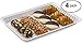 Embellish Rectangle Plastic Serving Tray 9'' x 13'' Pack of 4, (White)
