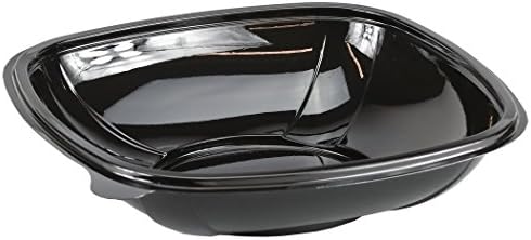 Simply Deliver 8-Inch Salad Container, Black, 300-Count