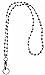 Stainless Steel or Iron Chain Lanyard and badge holder 34 inches, Magnetic Breakaway clasp or Non Breakaway options available (Hematite Chain - NON Breakaway (Stronger))