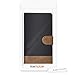 kwmobile Wallet Case Compatible with Nokia 3 - Fabric and PU Leather Cover with Card Slots and Stand - Black/Brown
