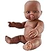 HiPlay African American Baby Doll, Lifelike Silicone Vinyl Naked Boys/Girls, Newborn Baby Dolls for Kids Toys/Nursing Practice/Teaching/Photography - Size & Gender Selectable (12