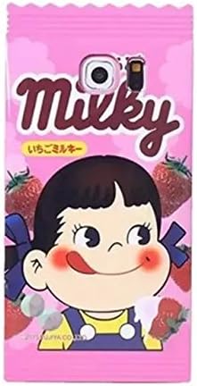 Soft TPU Case for Samsung Galaxy S6 Edge, Clear Unique Milky Candy Wrapper Design Japanese Cartoon Kawaii Style Girls Boy Kids Original Gift Box Fun Creative Cute Lovely Novelty Milky Caramel Series Personality Soft TPU Case For Samsung Galaxy S6 Edge(Pink Girl)