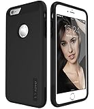 TOTU iPhone 6S Plus Case, Scratch Resistant Thin Armor Dual Layer Protective Hybrid Case Shock Absorbing Technology Case for Apple iPhone 6 plus (2014) and iPhone 6S Plus (2015) - Obsidian Black