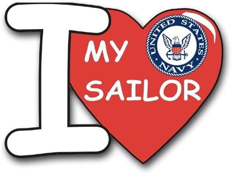 MAGNET US Navy I Love My Sailor Decal Magnetic Sticker 5.5"