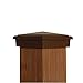 4x4 Brown (2 Pack) Slim Profile Post Cap Fits Standard Pressure Treated Post (3.5