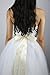 QueenDream Women's Elegant Ivory Ribbon Crystal Rhinestone Bridal Sash