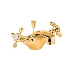 Deva TUD113/501 -"Tudor" grifo de Lavabo. Mezclador monomando dorado