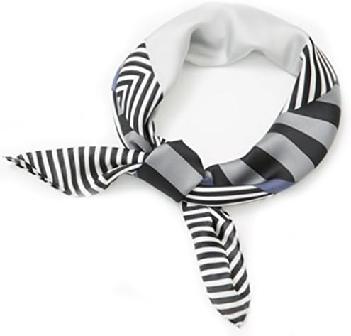 The Genie Line Square Scarf (Gray Black)