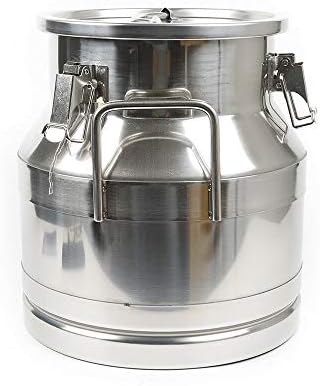 20-60L Stainless Steel Milk Storage Transport Can/Bucket/Milk Pail/BucketStainless Steel Milk Cans Pail Bucket Jug Oil Barrel Canister Container Liquid Storage 20 L