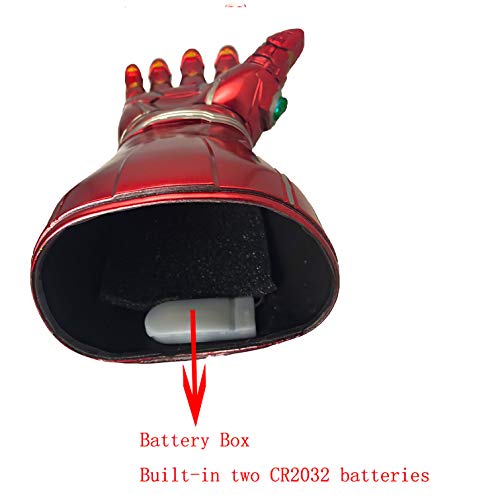 XXF Iron Man Infinity Gauntlet. Iron Man Infinity Glove led Stone Light Up Halloween Cosplay for Kids