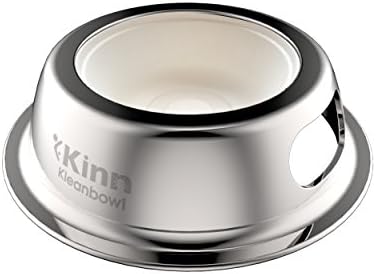 Kinn Kleanbowl Pet Bowl Stainless Steel Frame with Compostable Refills, 8 oz (Pack of 1) – Spill-Proof Stable Disposable Pet Bowls for Easy Cleaning and Healthy Pets