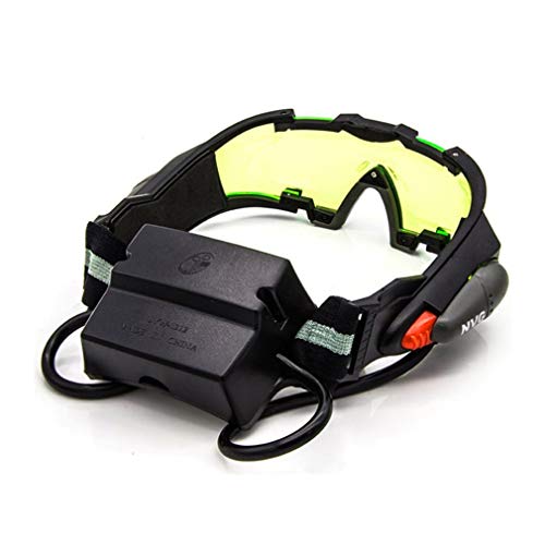 ShepoIseven Adjustable LED Night Vision Glass Goggles Motorcycle Motorbike Racing Hunting Glasses Eyewear with Flip-Out Light Windproof