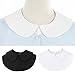 ANZERMIX Women's Detachable Half Shirt Blouse Fake Collar 2 Pack (Turndown Collar)