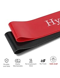 Hyper YoYo Bandas de resistencia para ejercicios de piernas y glúteos, con guía de instrucciones, bolsa de transporte y guía de comida, juego de 5