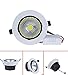 Lemonbest™ High Power Dimmable Recessed LED Ceiling Down Light Fixture 7 watts COB LED Spotlight Flood Lamp Cool White