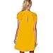 YunJey Women's Short Sleeve Keyhole Back Lace Shift Dress Yellow