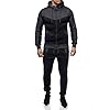 eiuEQIU Joggingpak voor heren, trainingspak, sportpak, joggingpak, fitnesspak, outfit, streetwear, joggingbroek, hoodie…