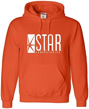 X-Large Orange Adult Star Labs Sweatshirt Hoodie