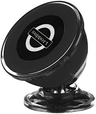 HT Headphones Magnetic 360 Degree Car Mount Phone Holder , Pure metal core that can hold any phone or tablet . Fit for any car , Ford , Chevrolet Stick on dashboard with extra glue sticker (Black)