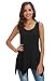 AIDIER Tank Tops for Women Loose Sleeveless Tunic Soft Stretchy Casual Flowy Shirt Black XL