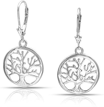 Family Tree of Life Leverback Earring Drop Earrings