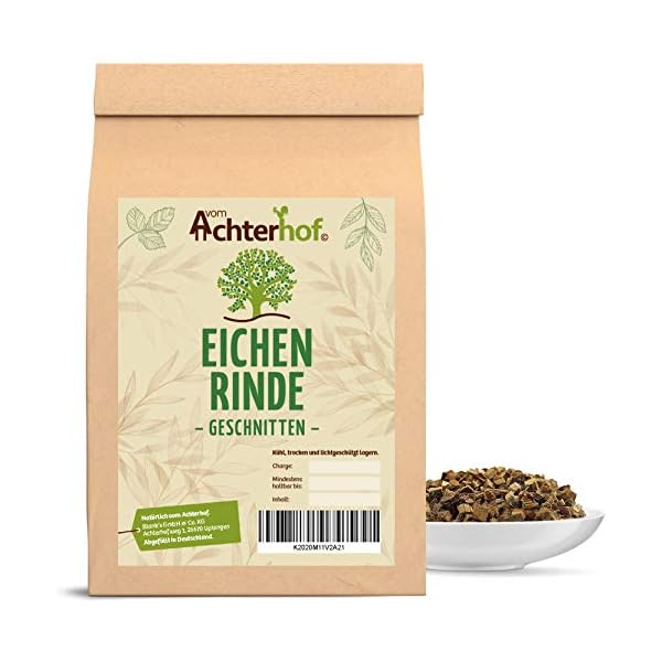Eichenrinde 500g | Eichenrinde getrocknet und geschnitten | ideal für Sitz- oder Fußbäder, Wickel/Umschläge oder auch…