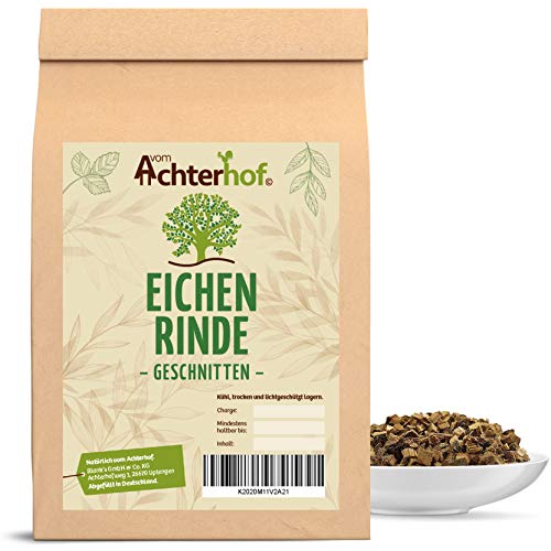 Eichenrinde 500g | Eichenrinde getrocknet und geschnitten | ideal für Sitz- oder Fußbäder, Wickel/Umschläge oder auch…