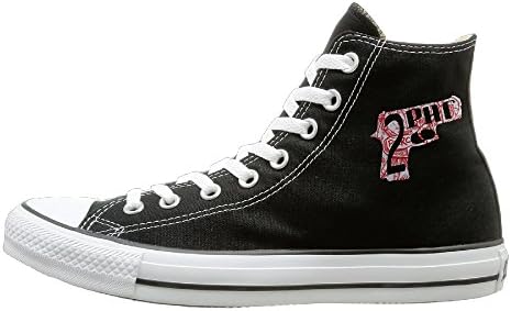 VIGG Unisex Pierce The Veil Alien Gun Design Fashion High Top Sneakers Canvas Shoes 41