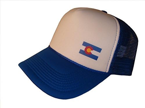 THS Colorado State Flag Mesh Trucker Cap (One Size, Royal Blue/White)
