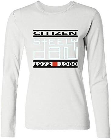 FASHIRT Women's We Love Steely Dan Long Sleeve T-shirt White S