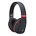 White Label AncStudio Bluetooth 4.0 Stereo Wireless Noise Cancelling 3.5mm Audio Input Headphones with Built in Mic - Black