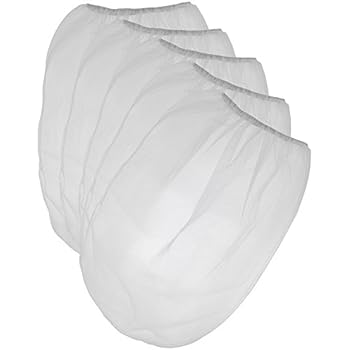 Pack of 25 Paint Strainer White Mesh Bag Filters with Elastic Top Opening - 5 Gallon Size - by California Containers