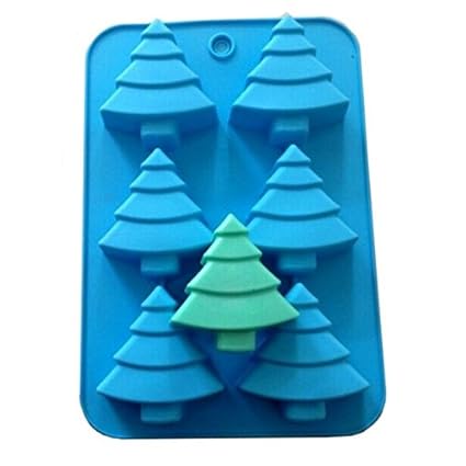 Buy Allforhome 6 Christmas Tree Silicone Cake Baking Mold Cake Pan Handmade Soap Moulds Biscuit Chocolate Ice Cube Tray Diy Mold Online At Low Prices In India Amazon In