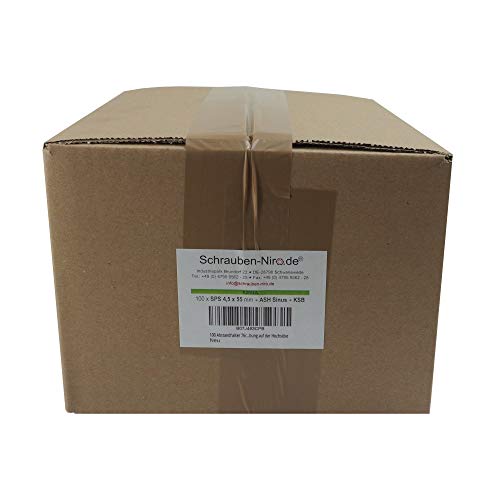 100 Stück Abstandhalter 76/18 Sinus + Kalotten Alu/blank + Spenglerschrauben 4,5x55 TX Dachbefestigung/Wellblech… – Bild 4