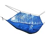 Quaanti 2018 2 Person Parachute Hammock Double Wide Solid Outdoor Patio Yard Camping Safety & Survival